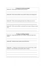 English Worksheet: Introductory & Concluding paragraphs template