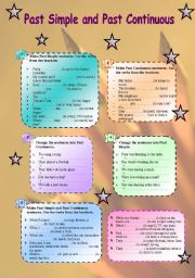 English Worksheet: past simple and past continuous