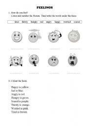 English worksheet: Feelings