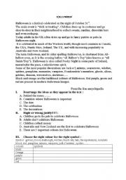 English worksheet: Halloween