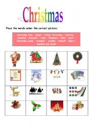 English worksheet: Christmas