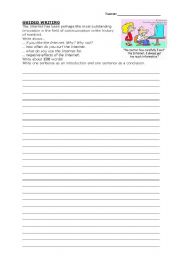 English Worksheet: Guided Writing: Internet