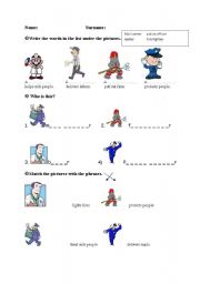 English worksheet: JOBS