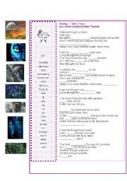 English Worksheet: listening activities LETS SING SONG!