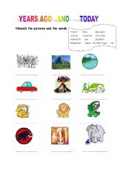 English worksheet: past simple (was/ were) & present simple( is/ are)