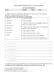 English worksheet: relative clauses