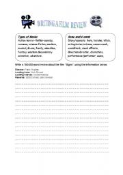 English Worksheet: Film review Worksheet