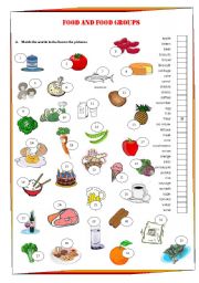 English Worksheet: Food and food groups