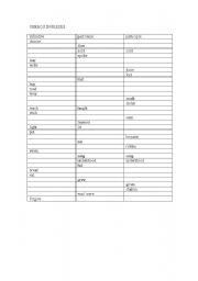 English worksheet: Irregular verbs test