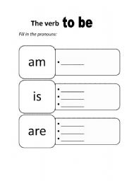 English Worksheet: the verb TO BE