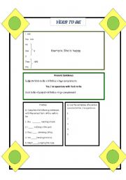 English worksheet: verb to be 