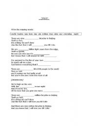 English worksheet: Song Nine Million Bicyles in Beijing - Katie Melua