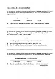 English worksheet: New tense: the present perfect