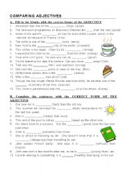 English Worksheet: Comparing Adjectives