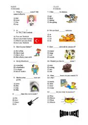 English Worksheet: 6th grade