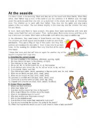 English Worksheet: At the seaside