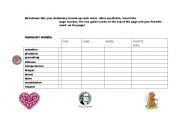 English Worksheet: February Words Dictionary Practice