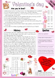 English Worksheet: VALENTINES DAY