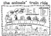 English Worksheet: THE ANIMALS TRAIN RIDE