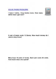 English worksheet: maths