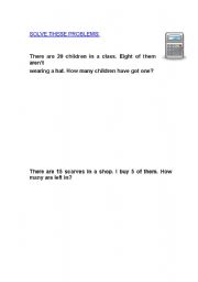 English worksheet: maths