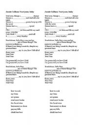 English Worksheet: Future forms- song