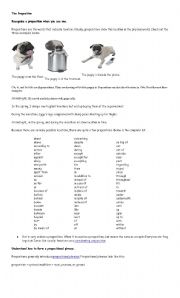 English worksheet: Preposition
