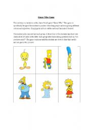English worksheet: Guess Who Cards 1/3