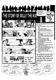 English Worksheet: THE STORY OF WILLY THE KID 