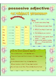 English Worksheet: possessive adjective