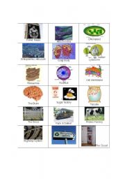 English worksheet: Cell Part Visual Cards