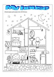 English Worksheet: Parts of the house