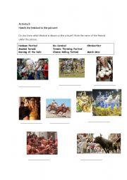 English Worksheet: Festivals Around the World_Part 2