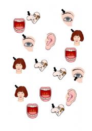 English Worksheet: Match the Face Parts