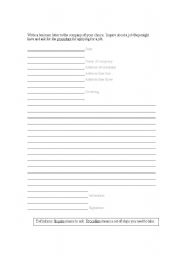 English worksheet: Business Letter Template