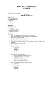 English worksheet: remidial test
