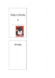 English worksheet: Today is Monday - minibook