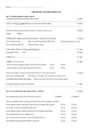 English Worksheet: Super size me test