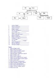 English Worksheet: family tree