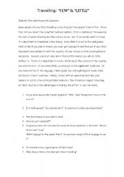 English worksheet: Travel Text: Little & Few