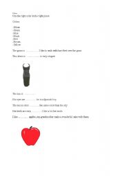 English Worksheet: Colours worksheet