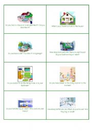 English worksheet: Parts of House 2/2