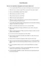 English worksheet: Travel Conversation and Activity