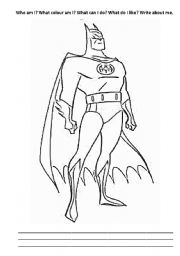 English Worksheet: Batman