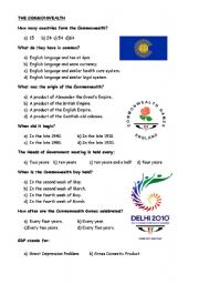 English Worksheet: Commonwealth listening