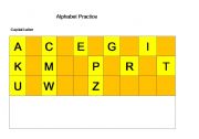English worksheet: Alphabet practice
