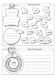 English Worksheet: Vocabulary Revision -  for young learners