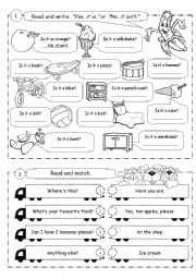 English Worksheet: Revision exercises for young learners