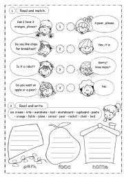 English Worksheet: Revision exercises for young learners