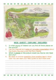 English Worksheet: Web Quest: Explore Ireland 5